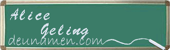 Alice Geling Visitenkarte